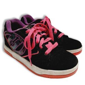 HEELYS Shoes Sneakers w/ Wheels Black Pink Purple Kids Girls Sz 4 Youth
